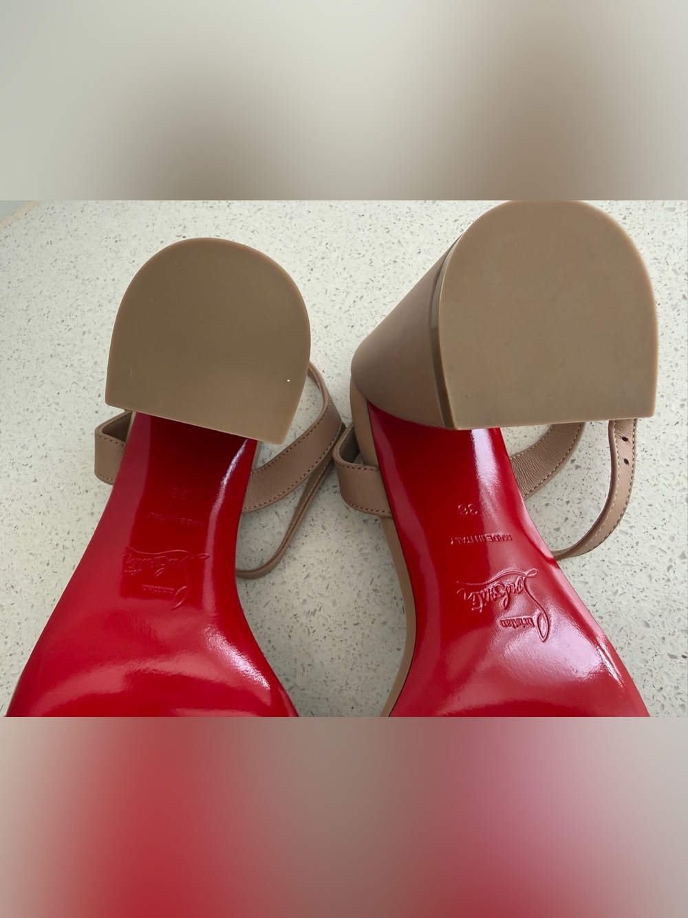 Christian Louboutin 85mm Miss Jane Ankle-Strap Sandals EU 36 US 6 Nude - Picture 10 of 10